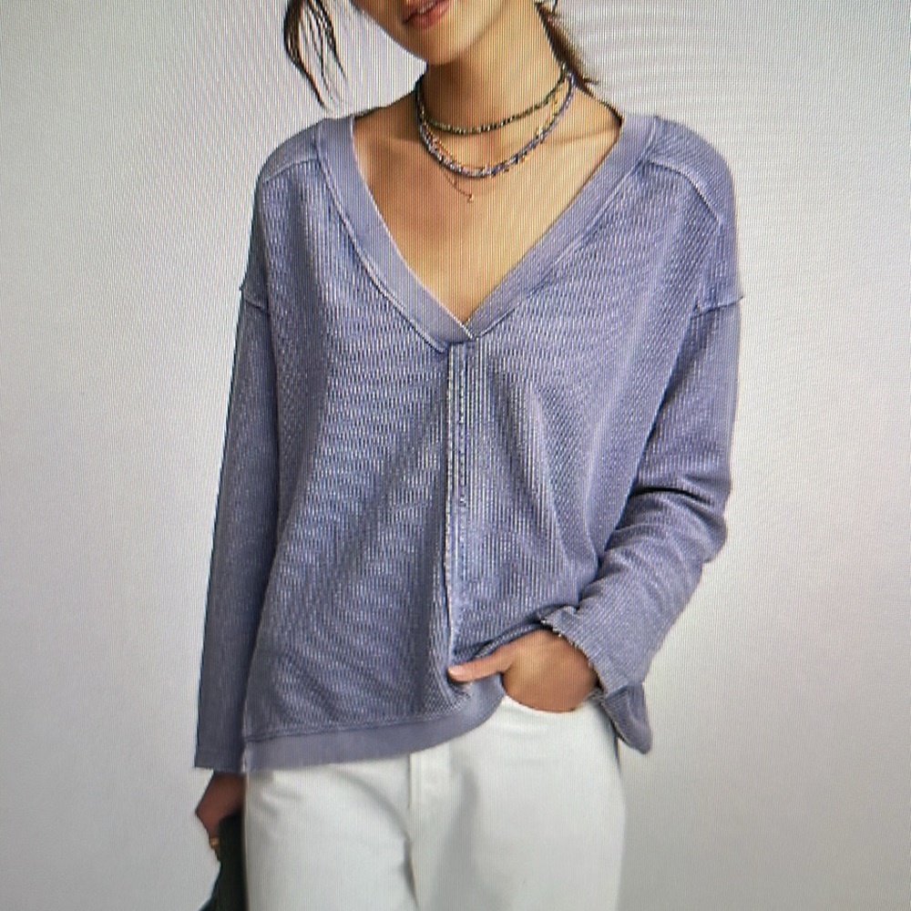 Anthropologie - Pilcro Textured V-neck top *NWOT